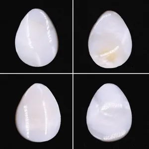 Künstliche Perles en Coquille de Nacre Naturelle d'Eau Douce Forme de Goutte Cabochon Blanc pour Accessoires de Création Bijoux DIY