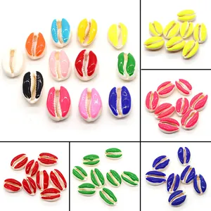 Perline in Conchiglia Naturale Cowrie Smaltate Conchiglie Distanziatrici per Creazione Gioielli Fai da Te Collana Braccialetto Accessorio Estivo Spiaggia