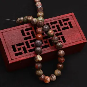 Polierte Natursteinperlen aus Versteinertem Holz für DIY-Halsketten und Armbänder