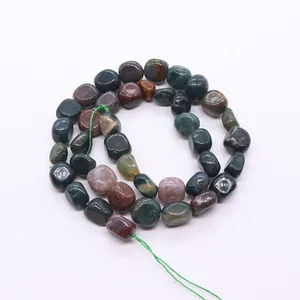 Filo di perle in agata indiana naturale irregolare per creazione gioielli fai da te