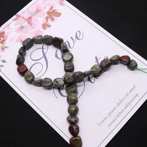 Cuentas irregulares de piedra sangre de dragón africana para creación de joyas DIY