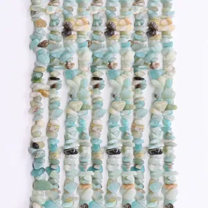 Natural Amazonite Stone Irregular Chip Beads Polished Loose Stone Beads For DIY Jewelry Making Necklaces Bracelets Accessories