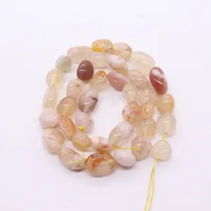 Natural cherry blossom agate irregular loose beads string for DIY jewelry making