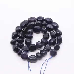 Pierres de grès bleu irrégulières pour la création de colliers et bijoux DIY