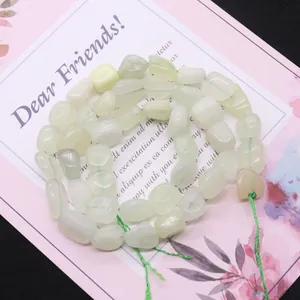 Perles en aventurine verte naturelle irrégulière pour création de bijoux DIY
