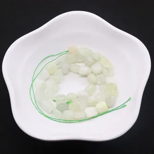 Perles irrégulières en aventurine verte naturelle pour création de bijoux DIY