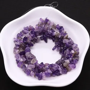 Natural irregular amethyst stone beads for DIY handmade jewelry and necklaces