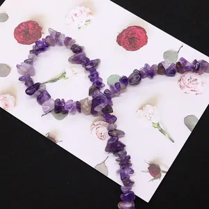 Natural purple amethyst irregular stone beads for DIY jewelry and necklace making