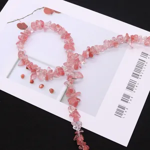 Unregelmäßige rote Wassermelonen-Kristall Natursteinperlen für DIY-Schmuck und Basteln