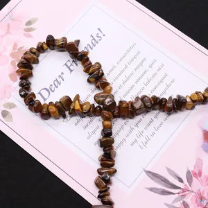 Polished natural tiger eye irregular gemstone beads for DIY jewelry making and crafts