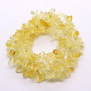 Irregular natural yellow citrine stone beads for DIY jewelry making and necklaces