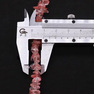 Detaillierte Messung von 5-8mm unregelmäßigen rosa Kristallstein-Perlen für Schmuck