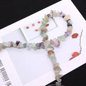 Irregular natural fluorite gemstone chips beads for DIY necklace jewelry making