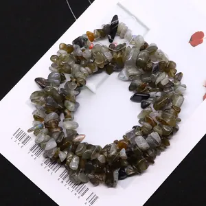 Perle in labradorite naturale irregolare con riflessi blu per la creazione di gioielli