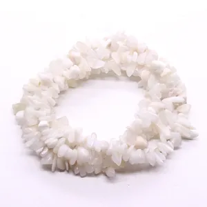Natural white moonstone irregular chips bracelet beads for DIY jewelry making
