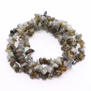 Perle di labradorite naturale in scaglie irregolari per la creazione di gioielli fai da te