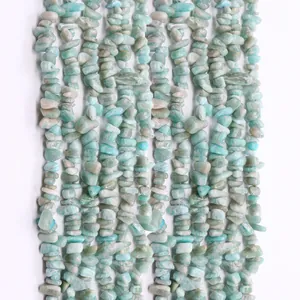 Pietra Naturale Irregolare Larimar Perline a Frammento Stile Barocco Pietra Motivo Marino per Accessori Creazione Gioielli DIY