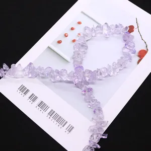 Natural lavender amethyst irregular chip beads for DIY jewelry making and craft projects
