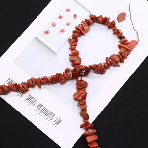 Irregular reddish-brown goldstone chip beads for DIY jewelry making handmade crafts