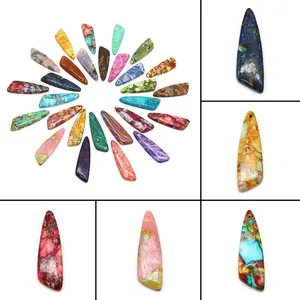 Ciondolo Solo in Pietra Naturale a Forma di Coltello Turchese Sintetico Pietra Imperiale Ciondoli per Fai da Te Gioielli Accessori per Collane Orecchini