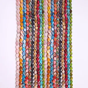 Perles de Turquoise Synthétique en Forme de Goutte Jaspe Imperial Pierre Perles en Vrac pour Fabrication de Bijoux DIY Collier Bracelet