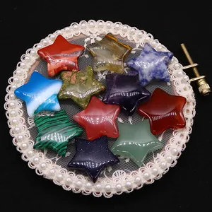 Mix van natuurlijke edelsteen sterren gepolijst voor sieraden maken en DIY-projecten