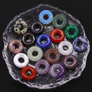 Gepolijste natuursteen donut kralen in diverse kristallen voor DIY sieraden