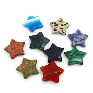 Gepolijste ster-kralen van natuursteen en kristal voor DIY sieraden maken