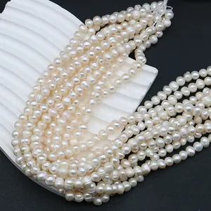 Natural freshwater baroque pearls in creamy white for DIY jewelry making and bead strings