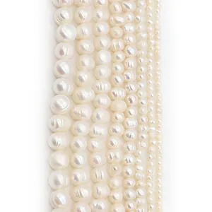 Natural Freshwater Pearl Near Round Cultured Loose Beads For DIY Necklace Bracelet Jewelry Making Accessories Supplies