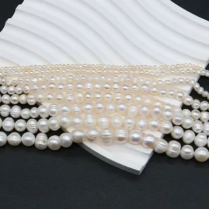 Natural freshwater pearl strands in various sizes for DIY jewelry and necklaces