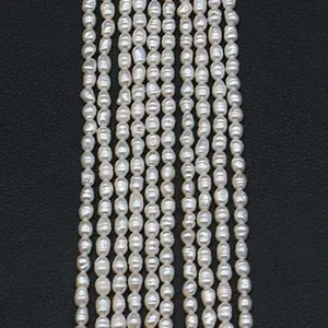 Cuentas de Perlas Artificiales Naturales Forma de Arroz Barroco Perlas Artificiales Pequeñas Sueltas para Hacer Joyas DIY Collar Pulsera
