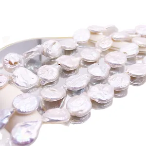 Natural freshwater baroque button pearls with high luster for DIY jewelry making