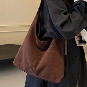 Βίντατζ Τσάντα Hobo Από Σουέτ PU Δέρμα Για Γυναίκες Τσάντα Tote Μεγάλης Χωρητικότητας Με Πορτοφόλι Ρυθμιζόμενος Ιμάντας Τσάντα Ώμου