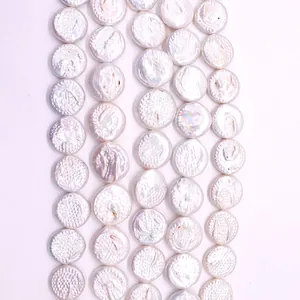 Perles de Culture d'Eau Douce Naturelles Forme Bouton Pièce Irrégulières Baroques En Vrac Pour Création de Bijoux DIY Mariage Accessoire
