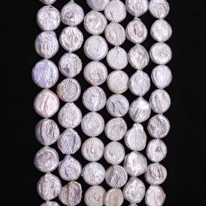 Natürliche Süßwasserperlen Lose Perlen Barock Knopfmünzenform Gezüchtete Perlen Für DIY Schmuckherstellung Halsketten Armbänder Zubehör