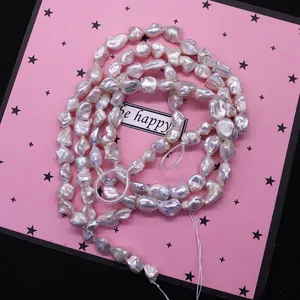 Irregular Baroque natural freshwater pearl strands for DIY jewelry making