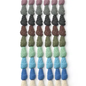 Natural Lava Stone Conch Shell Shape Loose Beads Colorful Volcanic Rock Spiral Beads For Handmade DIY Jewelry Making Accessories