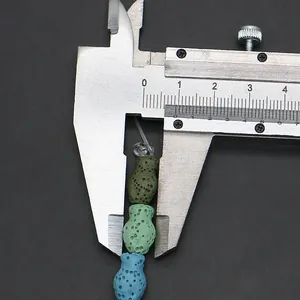 Calibro che misura perline diffusore in pietra lavica a forma di pesce da 12mm per DIY