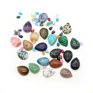 Λειασμένα cabochons από φυσική πέτρα σε σχήμα σταγόνας για χειροποίητα κοσμήματα DIY