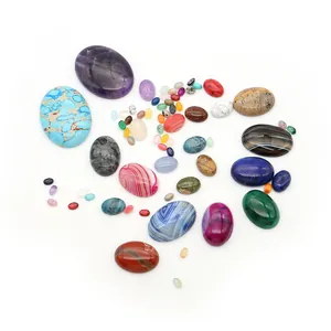Gepolijste ovale natuursteen cabochons in diverse edelstenen voor DIY sieraden maken