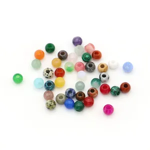 Assortimento di perle rotonde in agata e cristallo per la creazione di gioielli fai da te