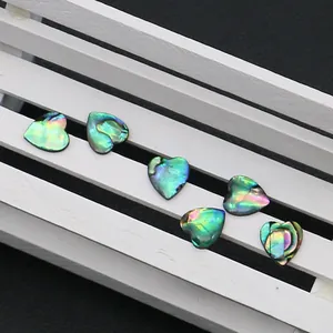 Irisierende herzförmige Abalone-Muschel-Anhänger für DIY-Schmuckherstellung
