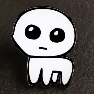 Καρφίτσα σμάλτου TBH Creature ευαισθητοποίηση αυτισμού ασπρόμαυρο μεταλλικό σήμα