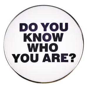 Do You Know Who You Are Metall Emaille Pin Runde Abzeichen Schriftzug Musik Inspiriert Mode Schmuck Brosche Für Kleidung Taschen
