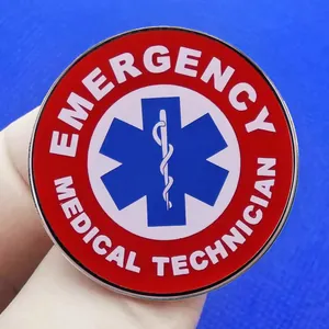 Στρογγυλή καρφίτσα EMT Star of Life για τεχνικούς ιατρικών επειγόντων περιστατικών