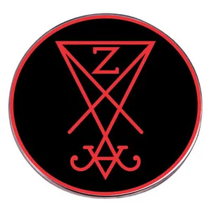 Broche Sceau De Lucifer Punk Rock Badge En Métal Émaillé Pour Les Fans De Musique Épinglette De Groupe Bijoux Occultes Gothiques Cadeau Unisexe