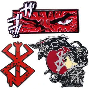 Gothic Dark Fantasy Anime Emaille Pin Abzeichen Legierung Mysteriöses Symbol Männlicher Charakter Brosche Für Kleidung Rucksack Unisex Schmuck