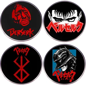 Dark Anime Theme Alloy Brooch Pin Round Metal Badge For Clothing Backpack Accessories Decorative Enamel Lapel Pin Jewelry