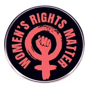 Women's Rights Matter Round Enamel Brooch Pin Feminism Female Power Symbol Alloy Badge For Clothing Backpack Decoration